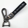 Sleek Leather Keychain with Metal Carabiner – Stylish Star Emblem Accessory for Keys & Bags