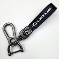 Sleek Leather Keychain with Metal Carabiner – Distinct Emblem Accessory for Keys & Bags